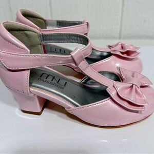 Pink Kids Dress Shoes with Bow